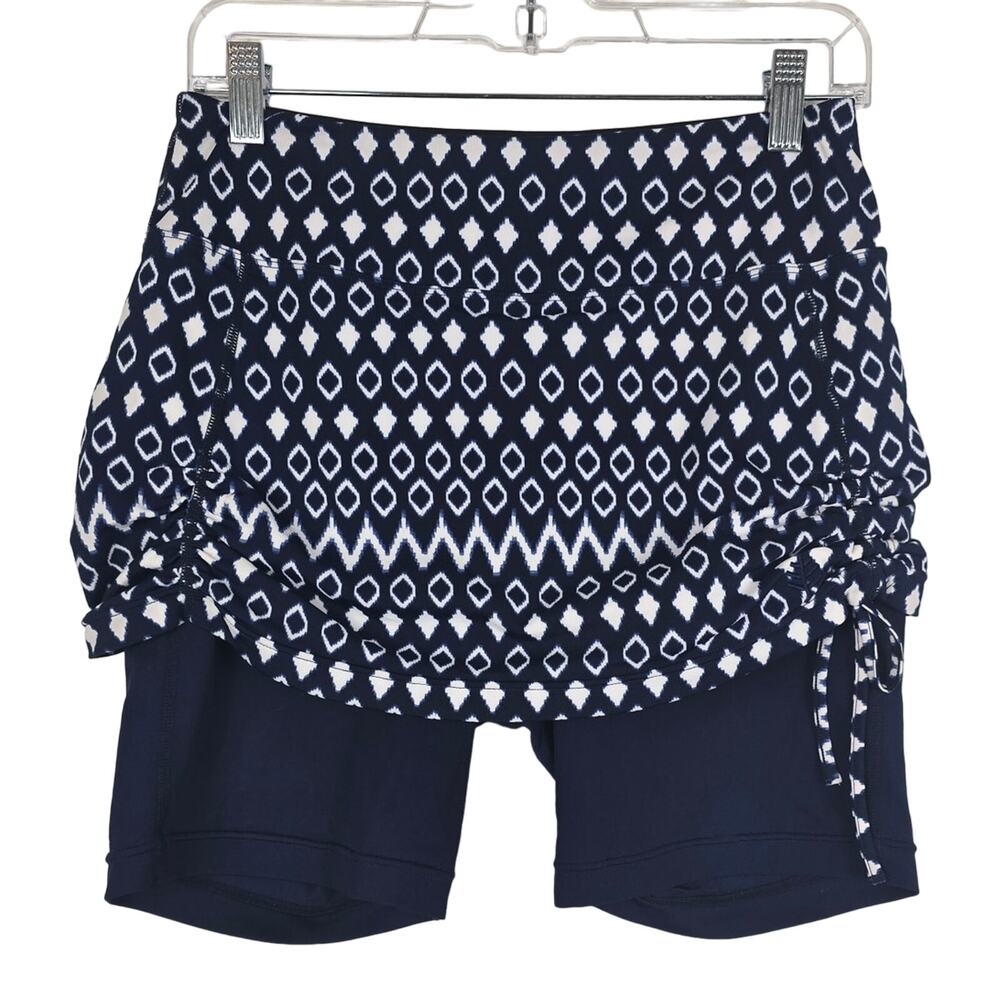 Coolibar UPF 50+ Blue Diamond Pattern Women's Athletic Skort M